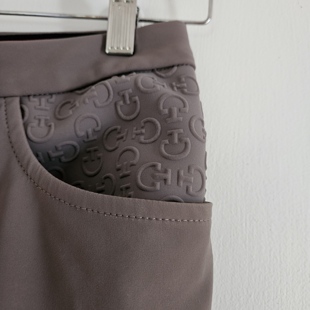 Gray Embossed Pocket Skirt